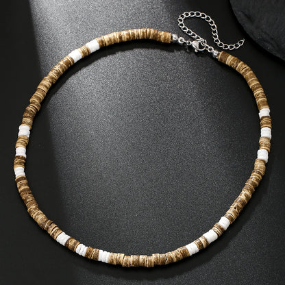 Colar Masculino Tribal com Contas de Madeira – Estilo Africano Vintage Artesanal