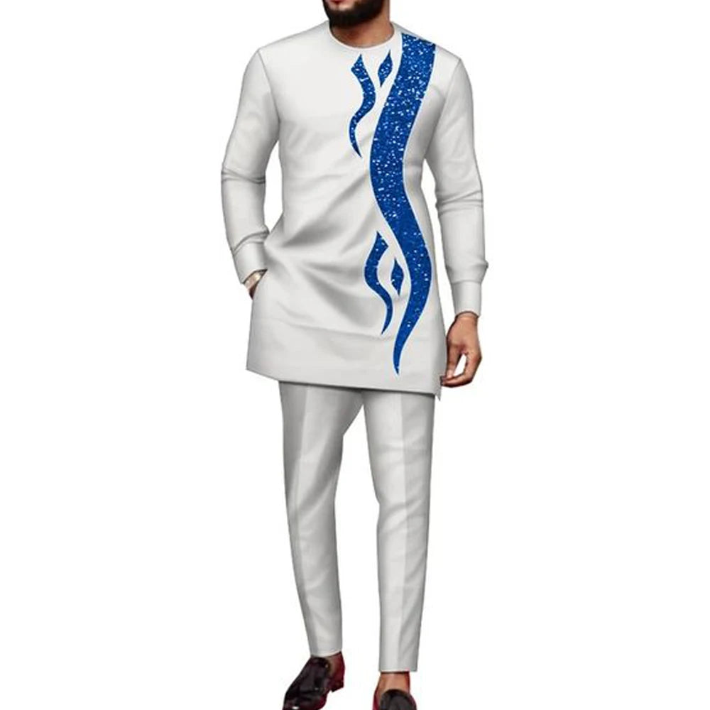Conjunto Majestade Africana – 2 Peças Tradicionais Masculinas
